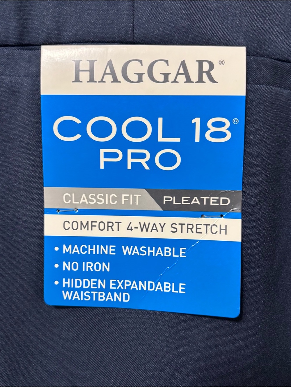 Haggar Navy Classic Fit Dress Pants